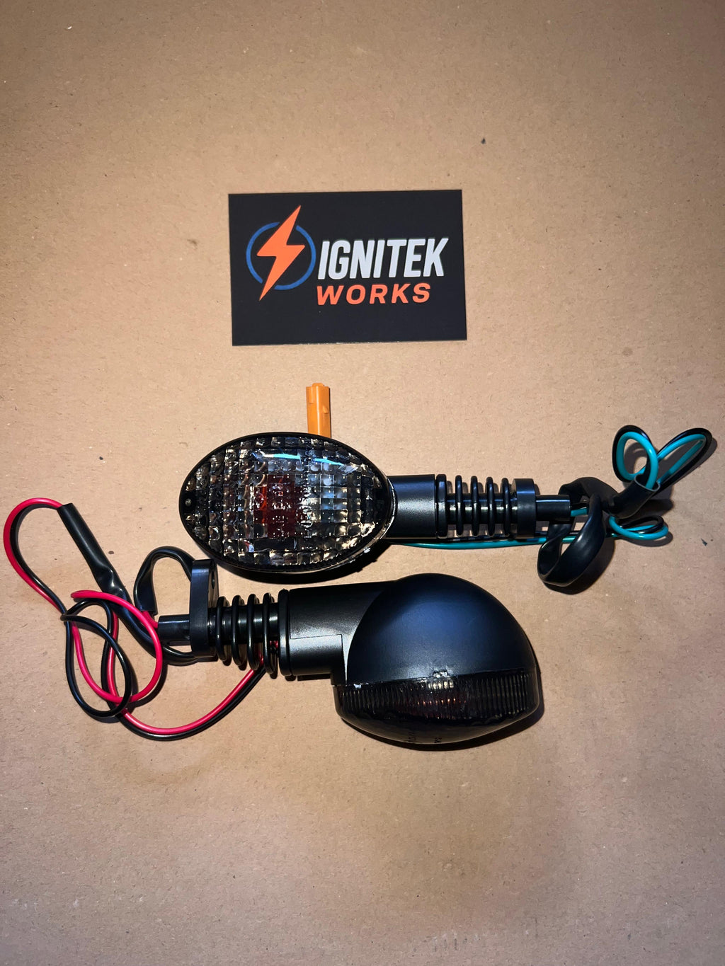 2 intermitentes homologados ahumados negros